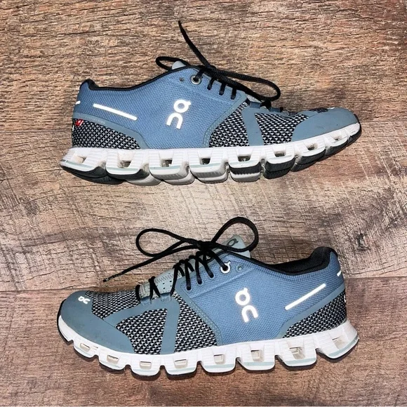 On Running Women's Sneakers - Blue and Black - Picture 3 of 13